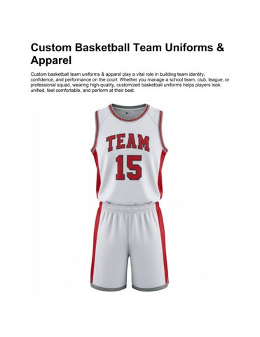 Custom Basketball Team Uniforms & Apparel