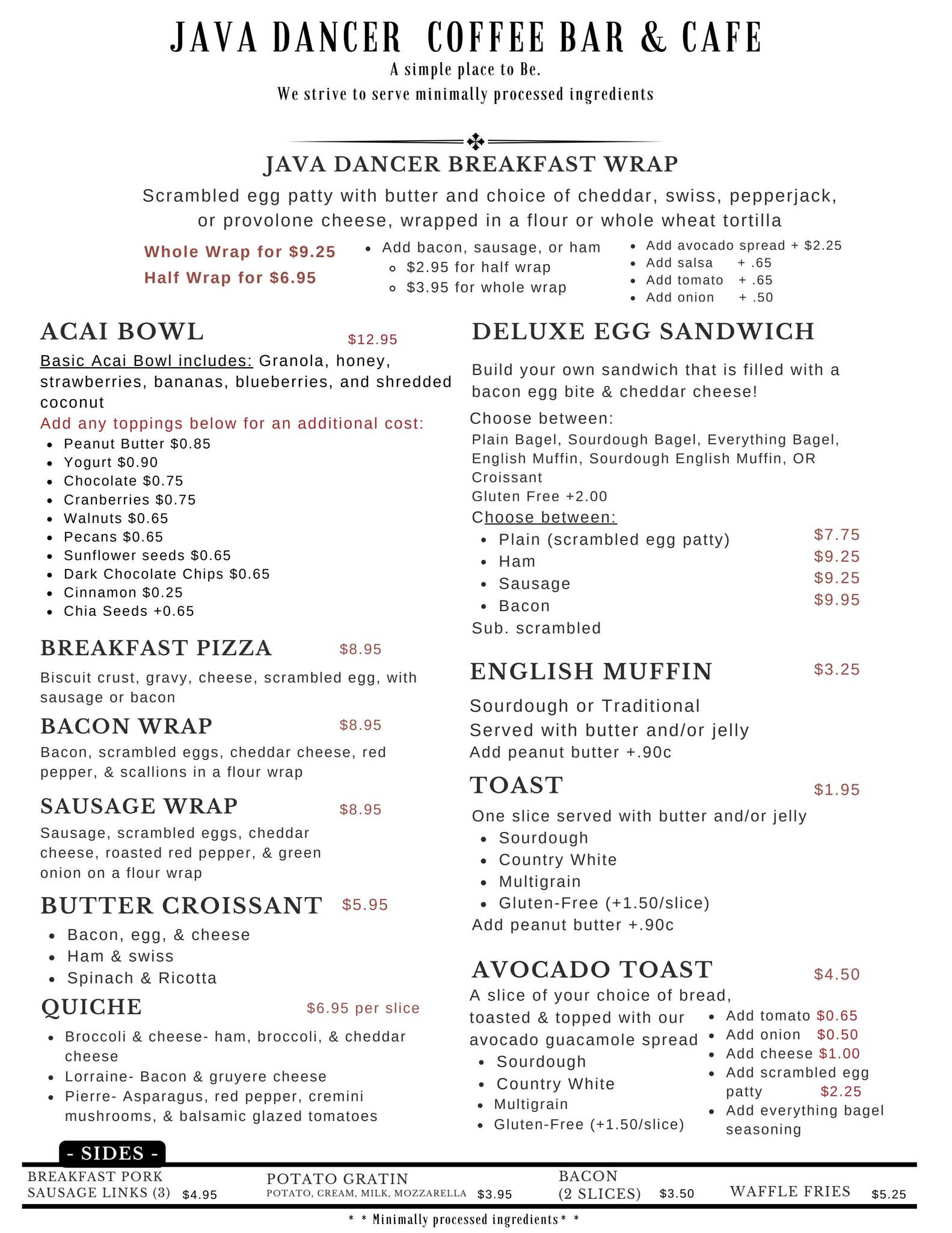 Java Dancer Coffee Bar & Cafe Menu 2026 by NutmanCoUSA - Issuu