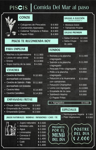 MENU PISCIS 2026