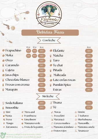 Menú Digital Cafetería