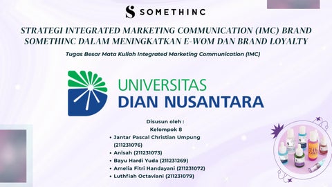 Integrated Marketing Communication Brand Somethinc