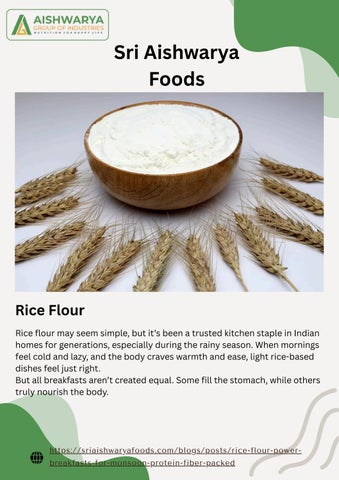 Premium Rice Flour | Sri Aishwarya Foods 