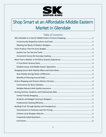 Shop Smart at an Affordable Middle Eastern Market