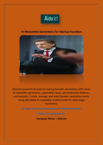 AI Newsletter Generators For Startup Founders