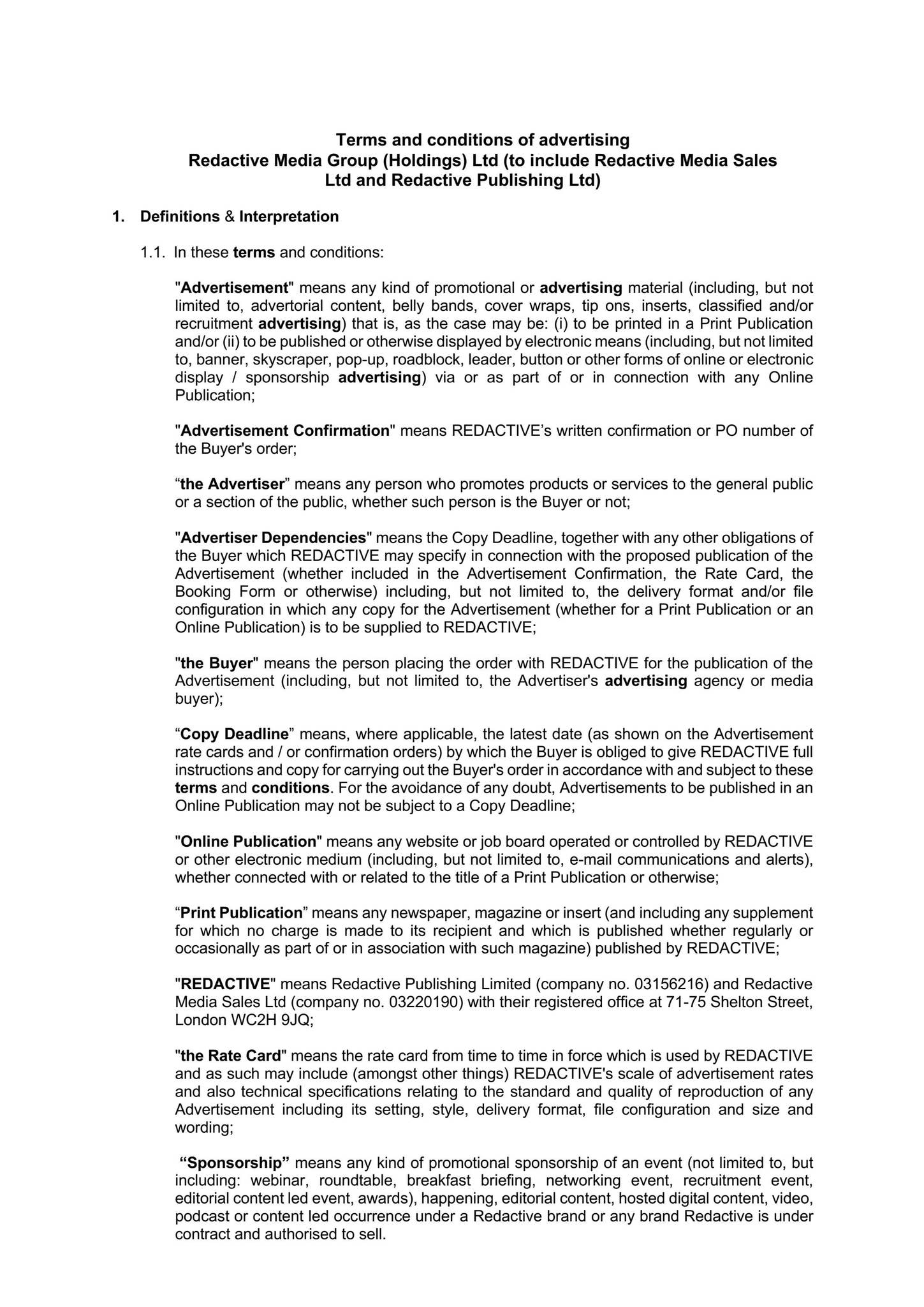 Redactive Terms and Conditions by Redactive Media Group - Issuu