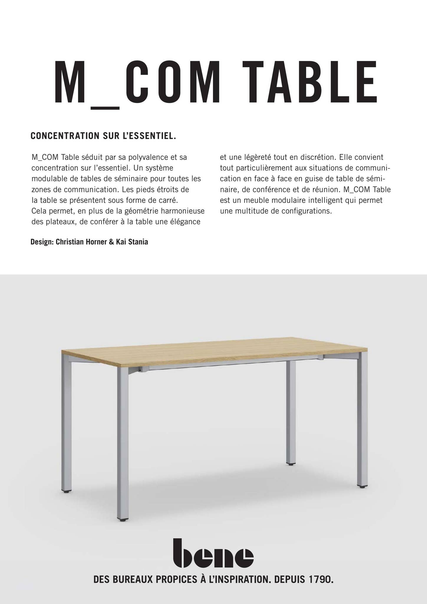 Table Fiche Example fiche-technique-bene-m-com-table by Bene Office - Issuu