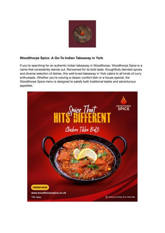 Woodthorpe Spice_ A Go-To Indian Takeaway in York