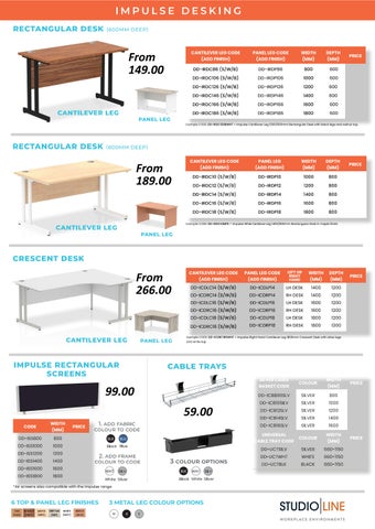 StudioLine Workplace Environments 灯饰目录 · 办公 Essentials Euro 版 第 6 页