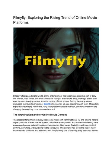 Filmyfly_ Exploring the Rising Trend of Online Movie Platforms