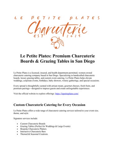 Premium Charcuterie Boards & Grazing Tables in San Diego