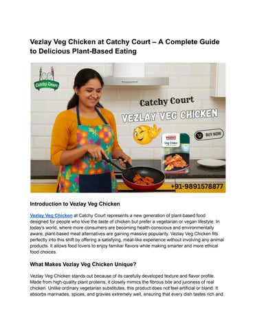 Vezlay Veg Chicken at Catchy Court – A Complete Guide to Delicious Plant-Based Eating