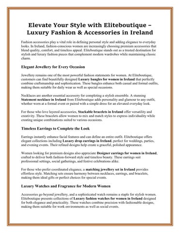 Luxury Fashion & Accessories in Ireland