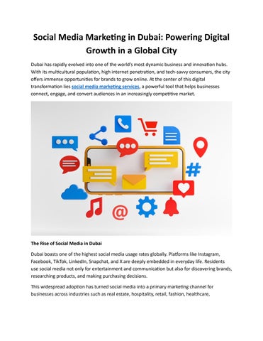 Social Media Marketing in Dubai: Powering Digital Growth in a Global City