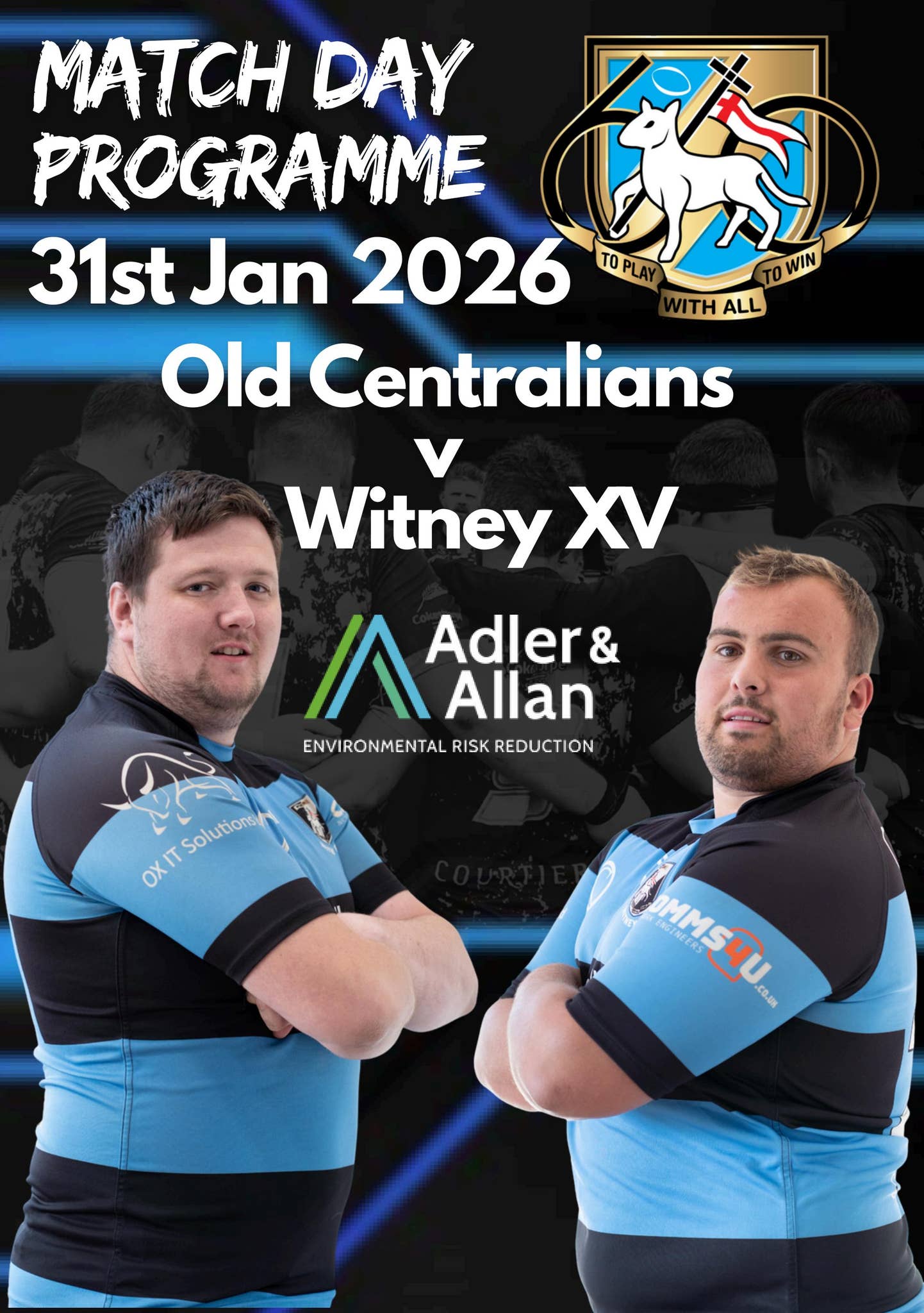 Witney Rfc Witney RFC Match Programme 31012026 by witneyrugby - Issuu