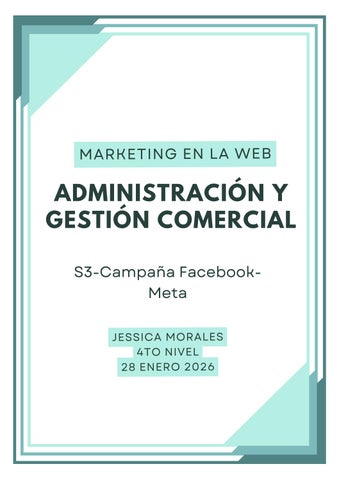 Marketing en la Web- Campaña Facebook-Meta