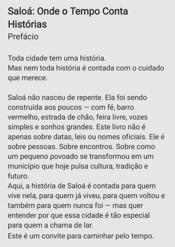 Entre Serrras e Sonhos A História de Saloá – PE