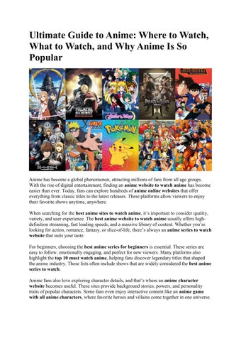 best anime sites to watch anime