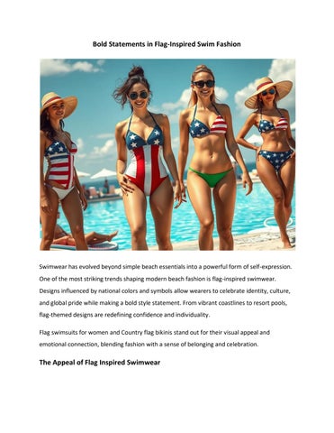 Flag swimsuits for women