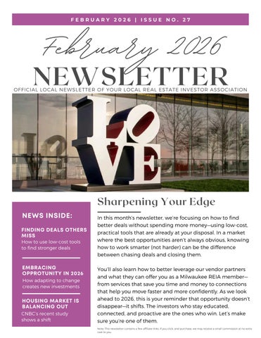 February 2026 Newseltter