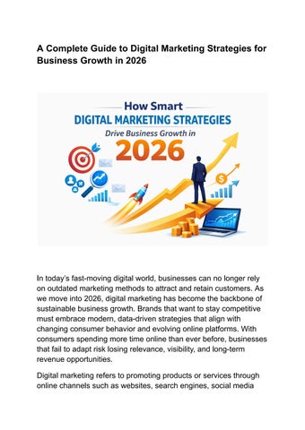 A Complete Guide to Digital Marketing Strategies for Business Growth in 2026