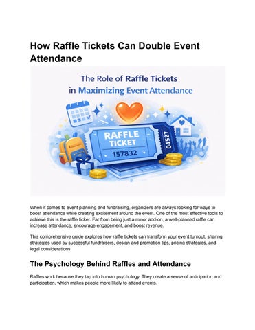 How Raffle Tickets Can Double Event Attendance