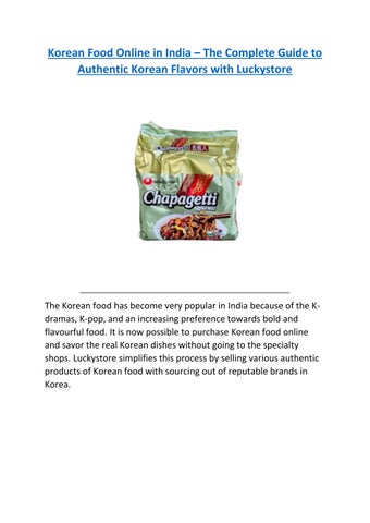 Korean Food Online in India | Buy Authentic Korean Snacks & Ramen at Luckystore