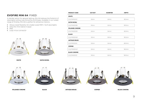 Integral LED - Evofire 灯饰手册 第 9 页