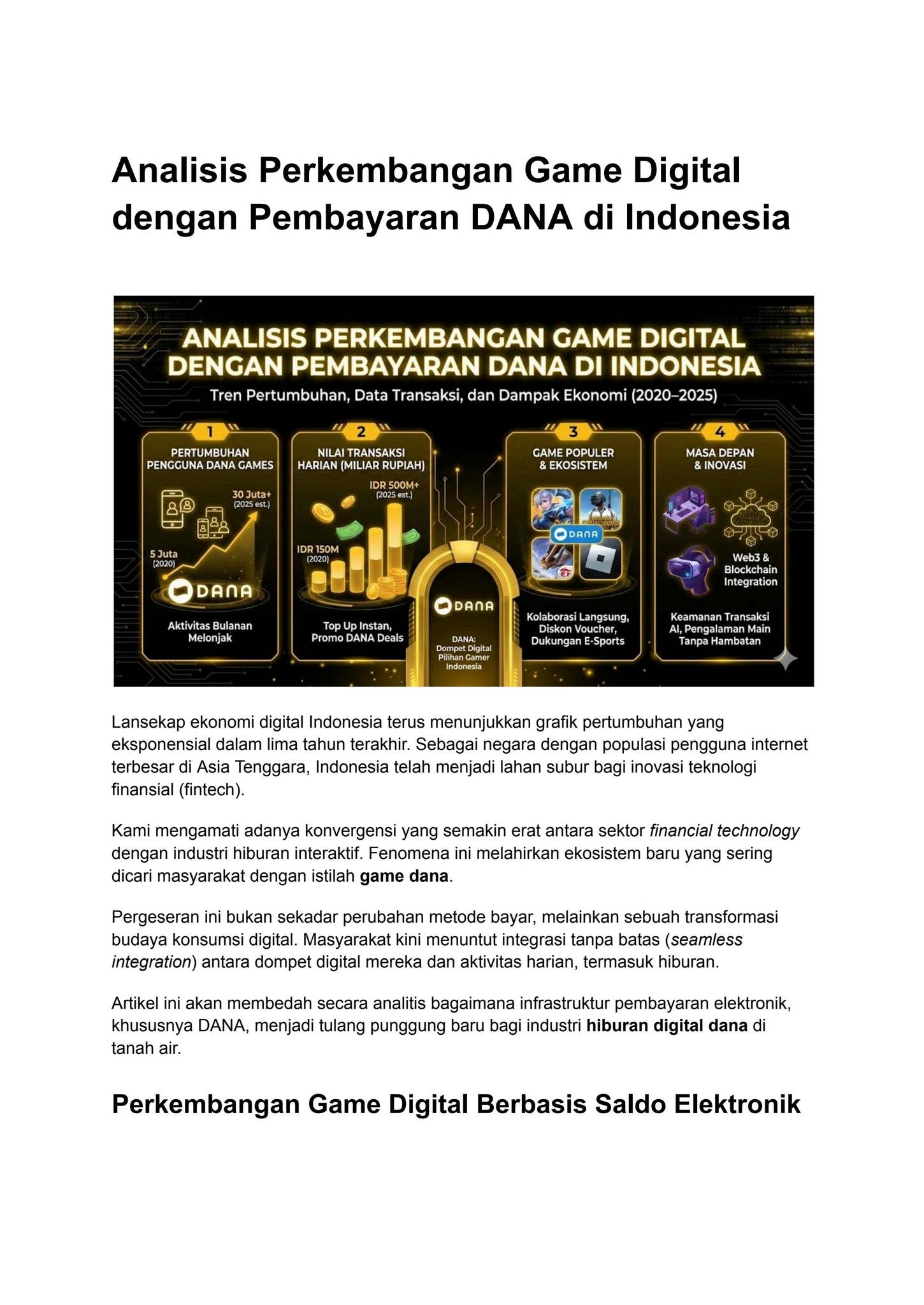 Analisis Perkembangan Game Digital dengan Pembayaran DANA di Indonesia ...