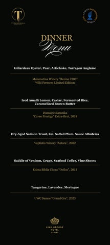 Konstantin Filippou at Tudor Hall_Dinner Menu