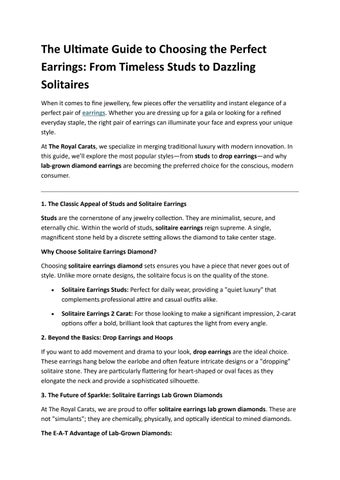 The Ultimate Guide to Choosing the Perfect Earrings