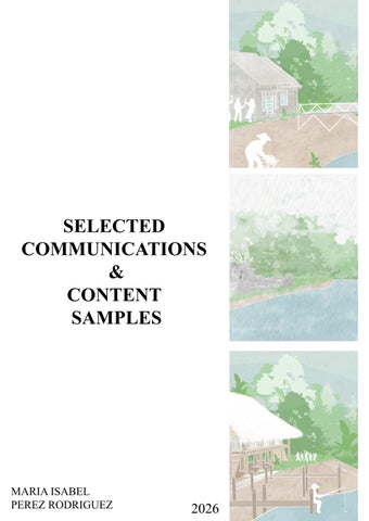 SELECTED COMMUNICATIONS AND CONTENT SAMPLES