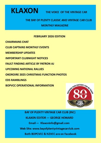 VCC BOP Klaxon February 2026