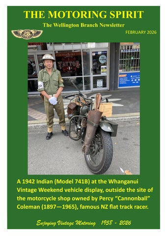 VCC Wellington Motoring Spirit Feb 2026