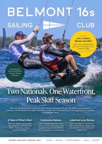 Belmont 16s Sailing Club – Members Magazine | February 2026