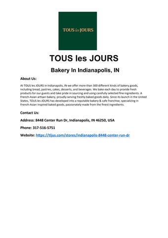 17A-TOUS les JOURS - Indianapolis