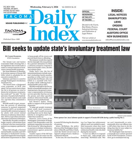 Tacoma Daily Index, February 04, 2026