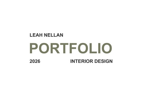 Leah Nellan 2nd Yr Application Portfolio 2026