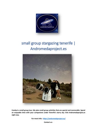 small group stargazing tenerife | Andromedaproject.es