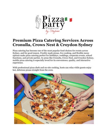 Pizza catering in Crows Nest