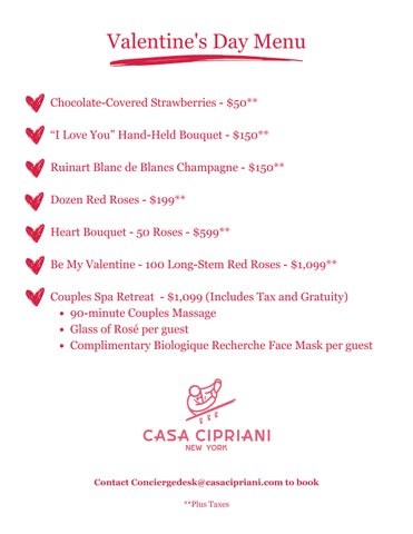 CCNY - Valentine's Day Offerings