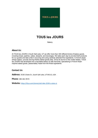 TOUS les JOURS - salt Lake