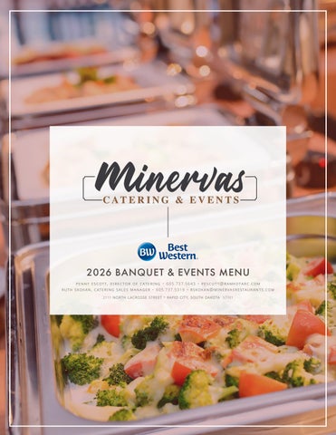 Minervas Catering & Events Banquet Menu, Rapid City 2026