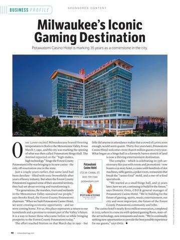 Milwaukee Magazine | Business Profile: Potawatomi Casino Hotel