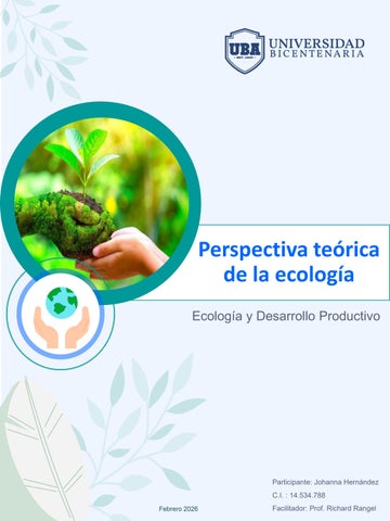 Actividad — Revista digital (Perspectiva teórica de la ecología)
