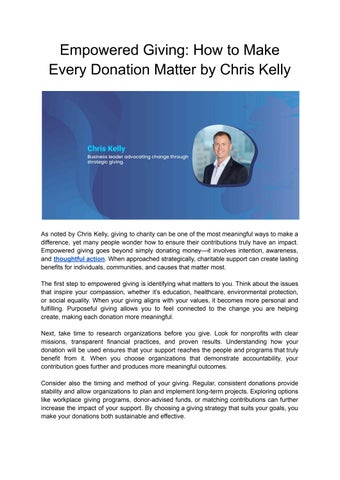 Empowered Giving_ How to Make Every Donation Matter by Chris Kelly