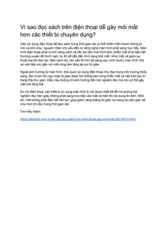 Vì sao đọc sách trên điện thoại dễ gây mỏi mắt hơn các thiết bị chuyên dụng?