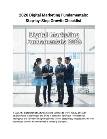2026 Digital Marketing Fundamentals_ Step-by-Step Growth Checklist