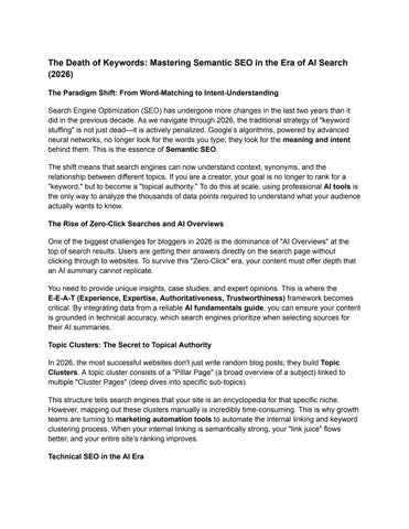 Mastering Semantic SEO in the Era of AI Search (2026)