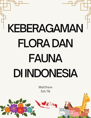Matthew 5A:16 flora dan fauna