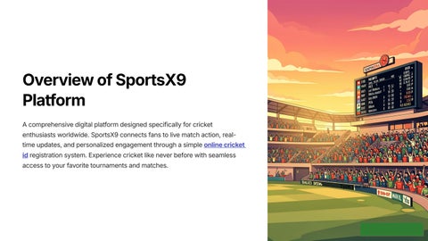 SportsX9 Platform Overview – Online Cricket ID Access, Features, and User Guide